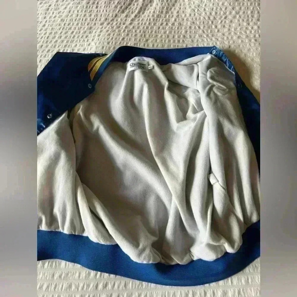 90's Vintage Chalk Line Los Angeles rams NFL bomber button up jacket size XL - Picture 6 of 9